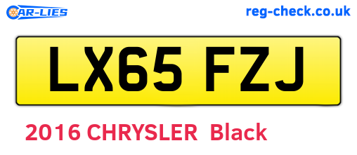 LX65FZJ are the vehicle registration plates.