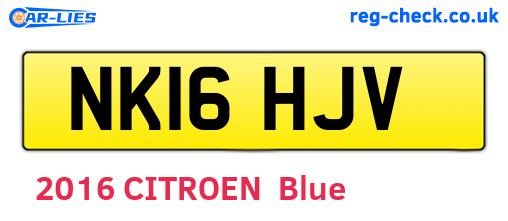 NK16HJV are the vehicle registration plates.