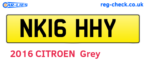 NK16HHY are the vehicle registration plates.