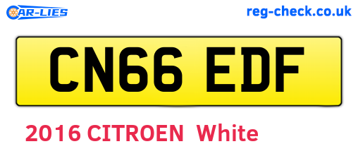CN66EDF are the vehicle registration plates.