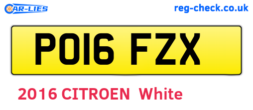 PO16FZX are the vehicle registration plates.