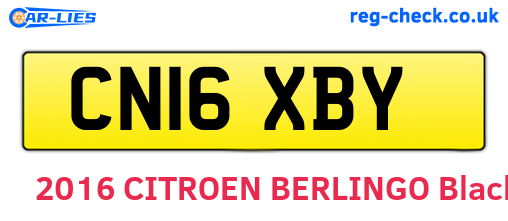 CN16XBY are the vehicle registration plates.