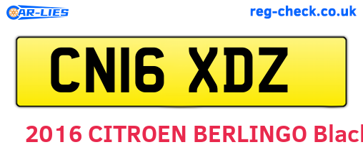 CN16XDZ are the vehicle registration plates.