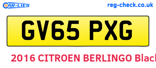 GV65PXG are the vehicle registration plates.