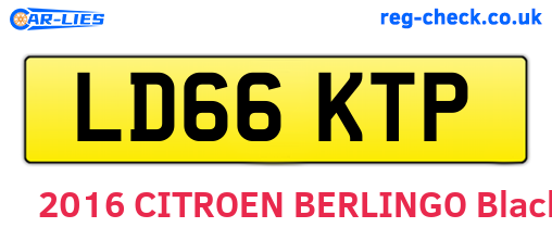 LD66KTP are the vehicle registration plates.
