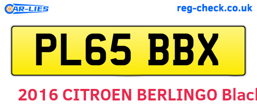 PL65BBX are the vehicle registration plates.