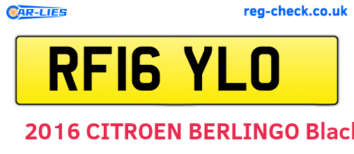 RF16YLO are the vehicle registration plates.