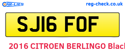 SJ16FOF are the vehicle registration plates.