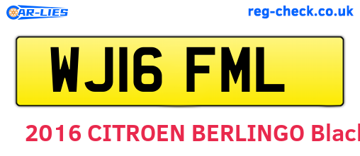 WJ16FML are the vehicle registration plates.