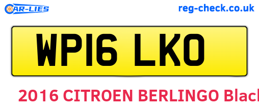 WP16LKO are the vehicle registration plates.