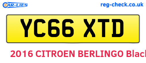 YC66XTD are the vehicle registration plates.
