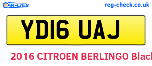 YD16UAJ are the vehicle registration plates.