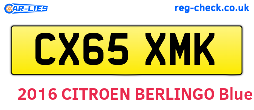 CX65XMK are the vehicle registration plates.