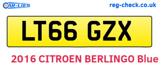 LT66GZX are the vehicle registration plates.