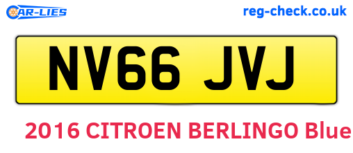 NV66JVJ are the vehicle registration plates.