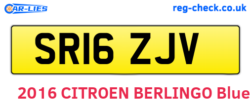 SR16ZJV are the vehicle registration plates.