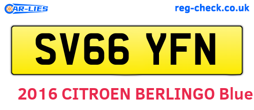 SV66YFN are the vehicle registration plates.