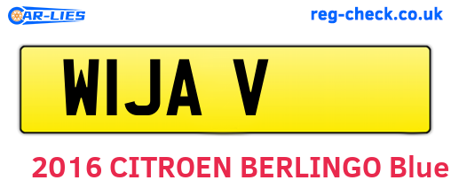 W1JAV are the vehicle registration plates.