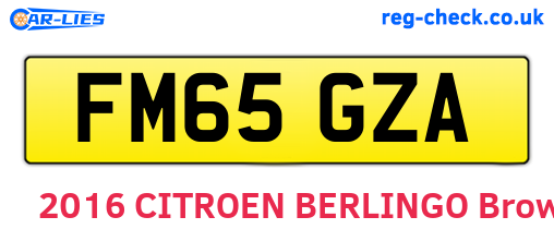 FM65GZA are the vehicle registration plates.