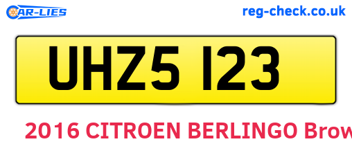UHZ5123 are the vehicle registration plates.