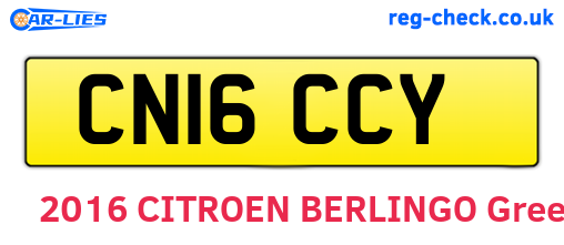CN16CCY are the vehicle registration plates.