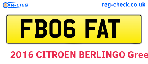 FB06FAT are the vehicle registration plates.