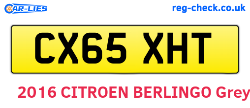 CX65XHT are the vehicle registration plates.