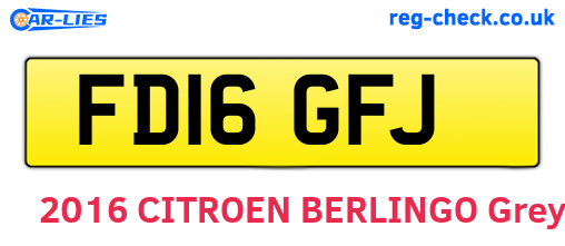 FD16GFJ are the vehicle registration plates.