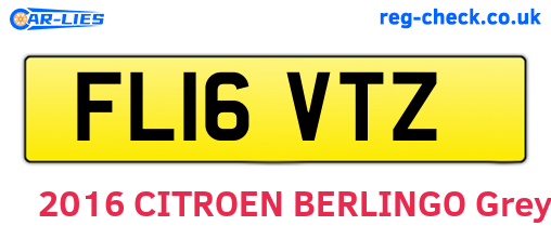 FL16VTZ are the vehicle registration plates.