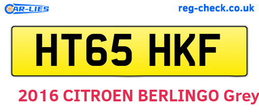 HT65HKF are the vehicle registration plates.