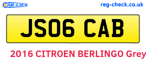 JS06CAB are the vehicle registration plates.