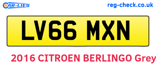 LV66MXN are the vehicle registration plates.