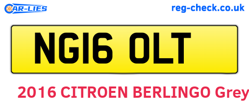 NG16OLT are the vehicle registration plates.