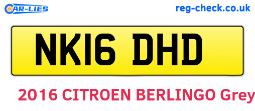 NK16DHD are the vehicle registration plates.