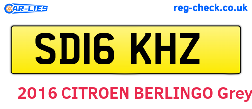 SD16KHZ are the vehicle registration plates.