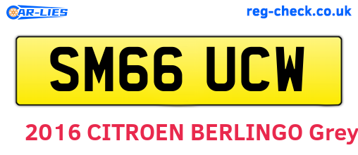 SM66UCW are the vehicle registration plates.