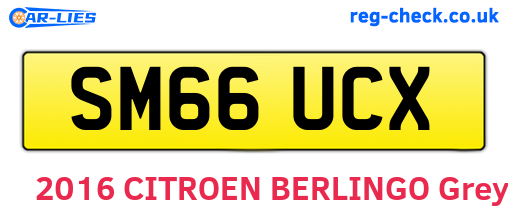 SM66UCX are the vehicle registration plates.
