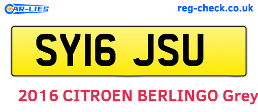 SY16JSU are the vehicle registration plates.