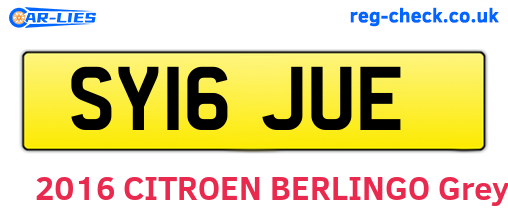 SY16JUE are the vehicle registration plates.