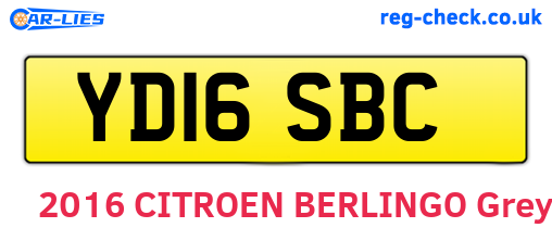YD16SBC are the vehicle registration plates.
