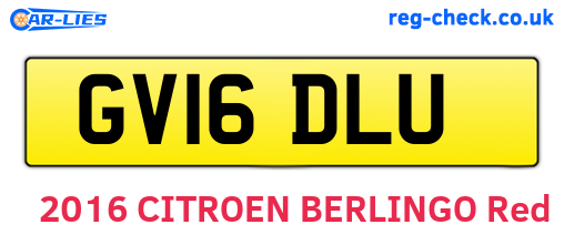 GV16DLU are the vehicle registration plates.