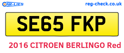 SE65FKP are the vehicle registration plates.