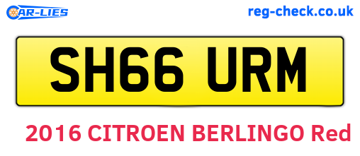 SH66URM are the vehicle registration plates.