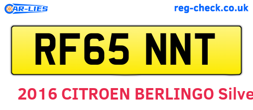 RF65NNT are the vehicle registration plates.