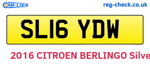 SL16YDW are the vehicle registration plates.