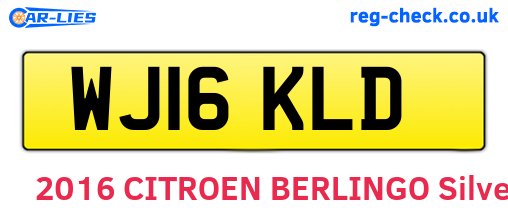 WJ16KLD are the vehicle registration plates.