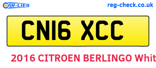 CN16XCC are the vehicle registration plates.