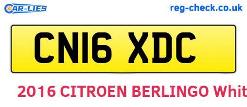 CN16XDC are the vehicle registration plates.
