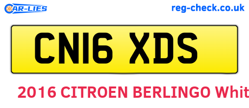 CN16XDS are the vehicle registration plates.