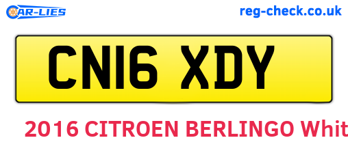 CN16XDY are the vehicle registration plates.